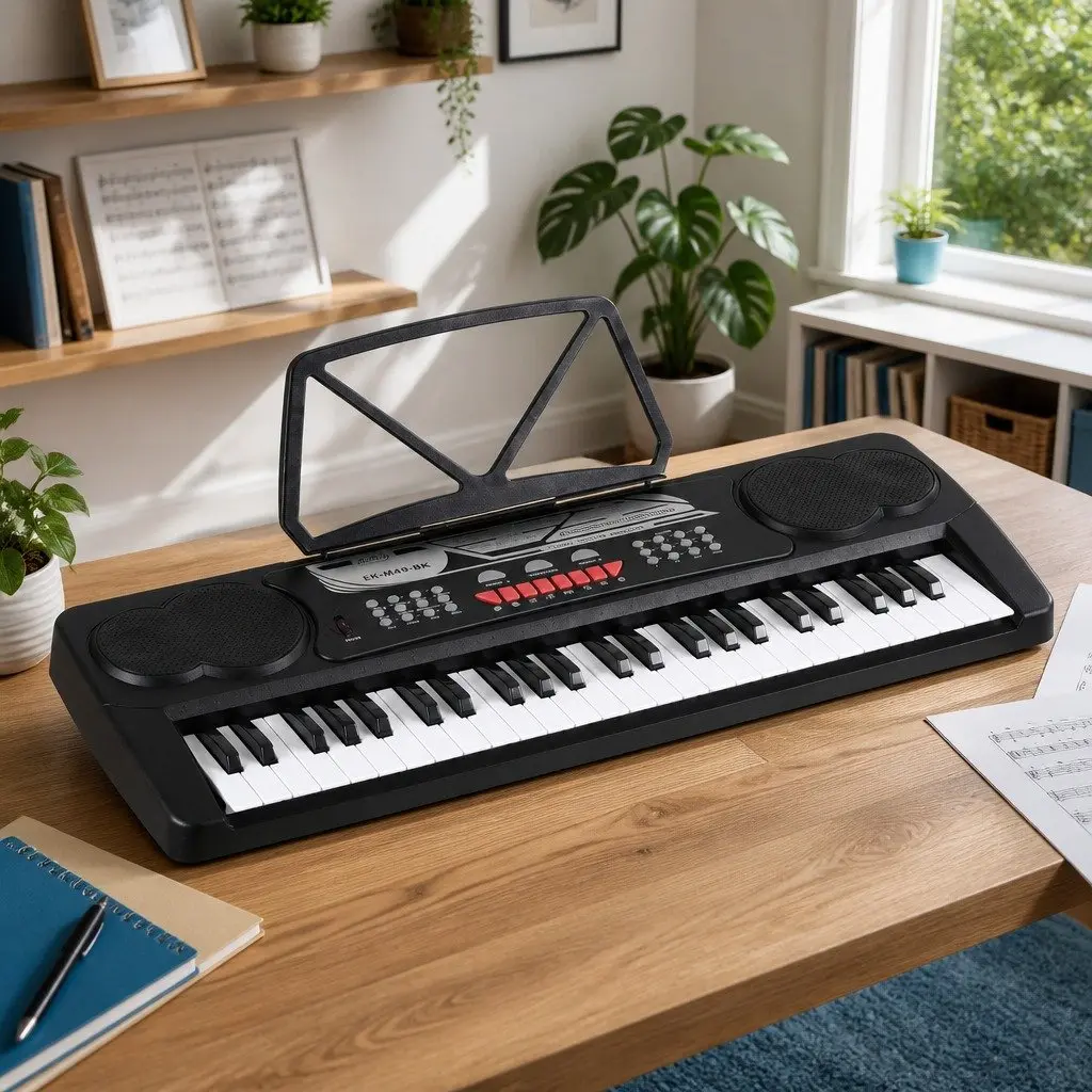 49 Key Electronic Keyboard Portable Digital Piano with Multiple Timbres and Rhythms