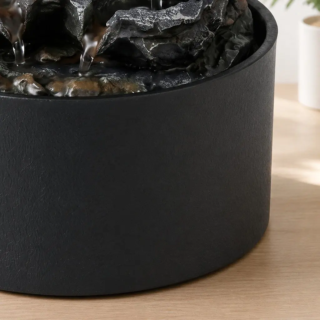 Tabletop Water Fountain Resin Indoor Water Feature 3 Flow Levels 19cm x 19cm x 24cm
