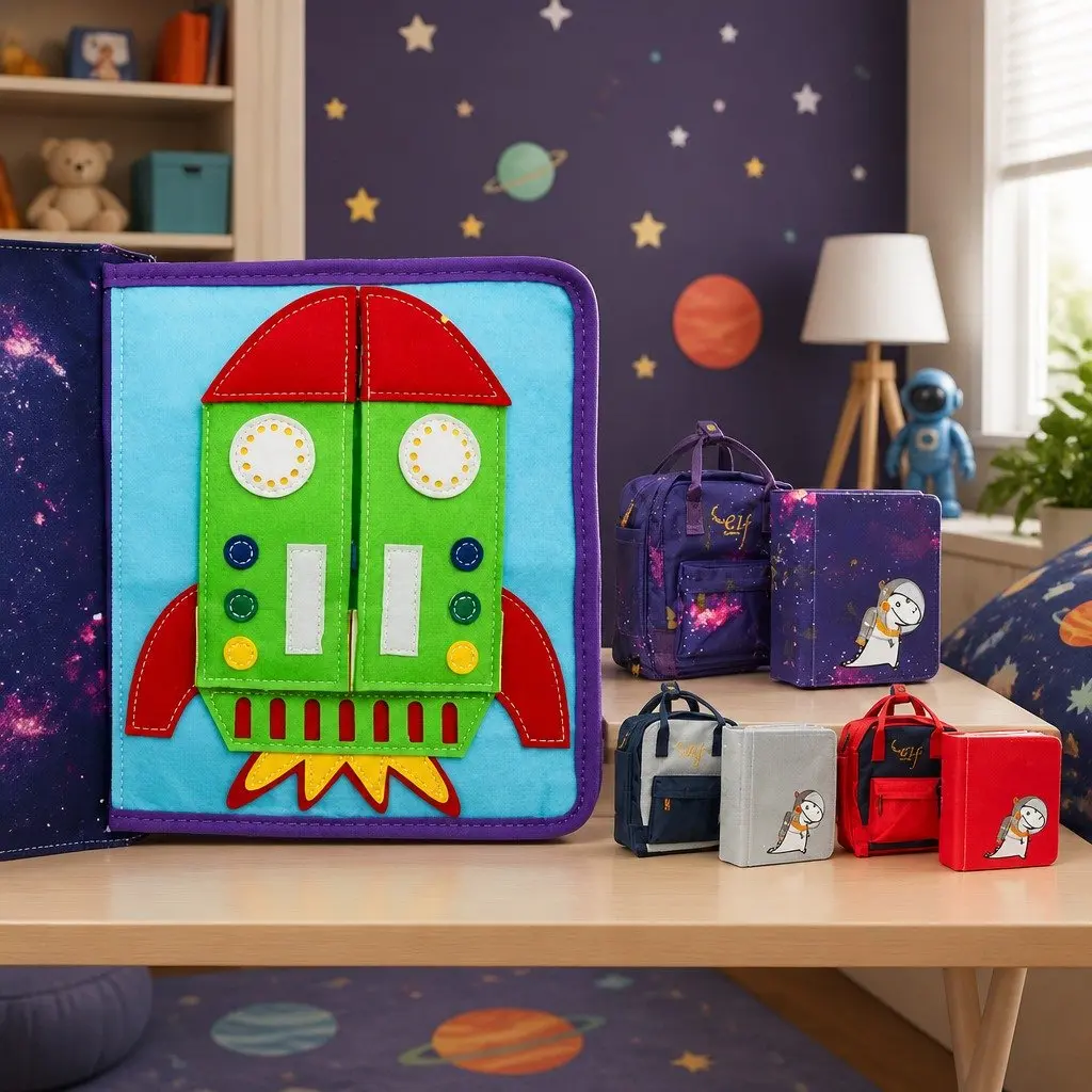 My First Book Interactive Busy Book for Kids Ages 4-6 Space Exploration 24 x 19.5 cm