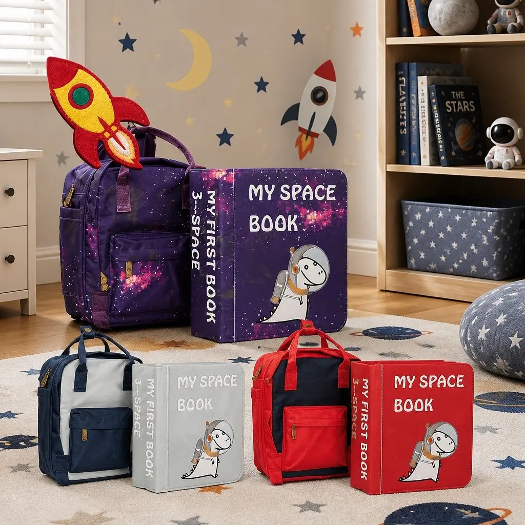 My First Book Interactive Busy Book for Kids Ages 4-6 Space Exploration 24 x 19.5 cm