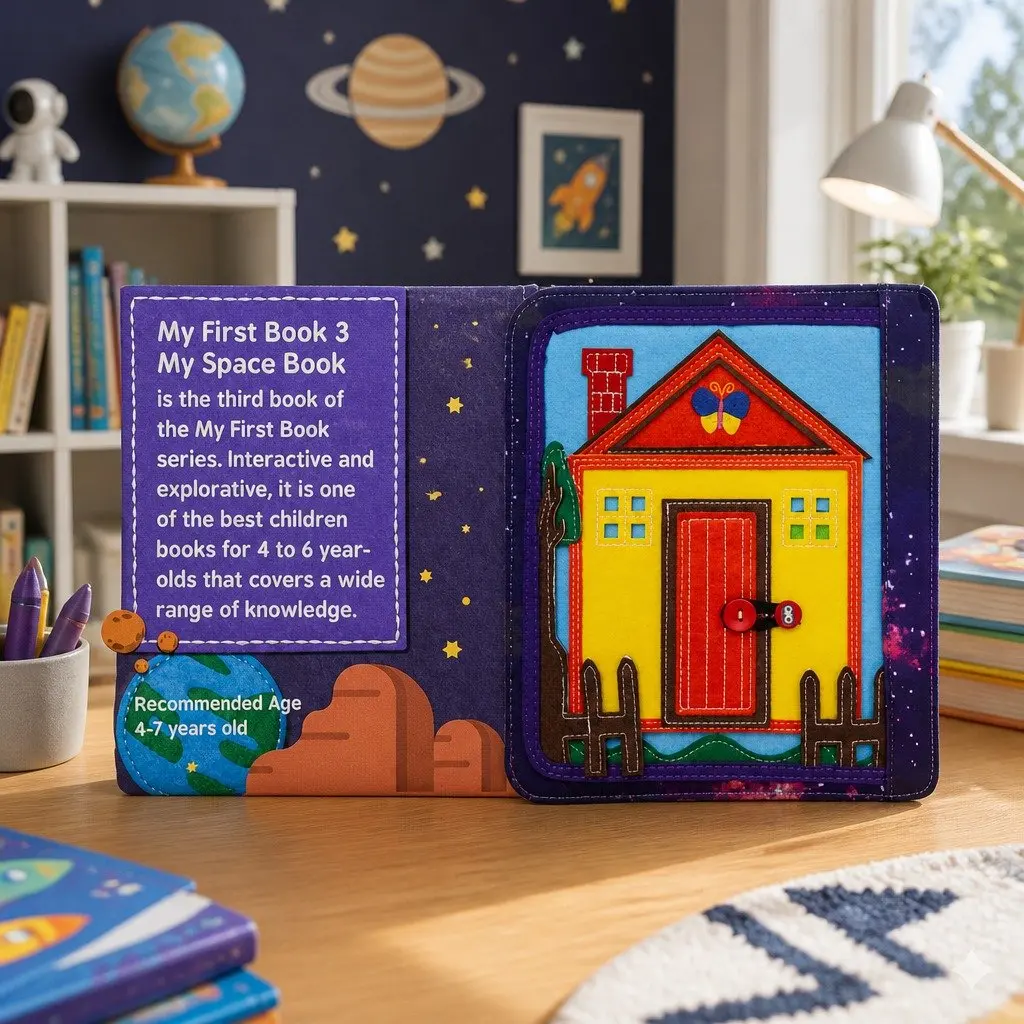 Interactive My Space Book for Kids Ages 4-6 Educational Discovery 24x19.5cm