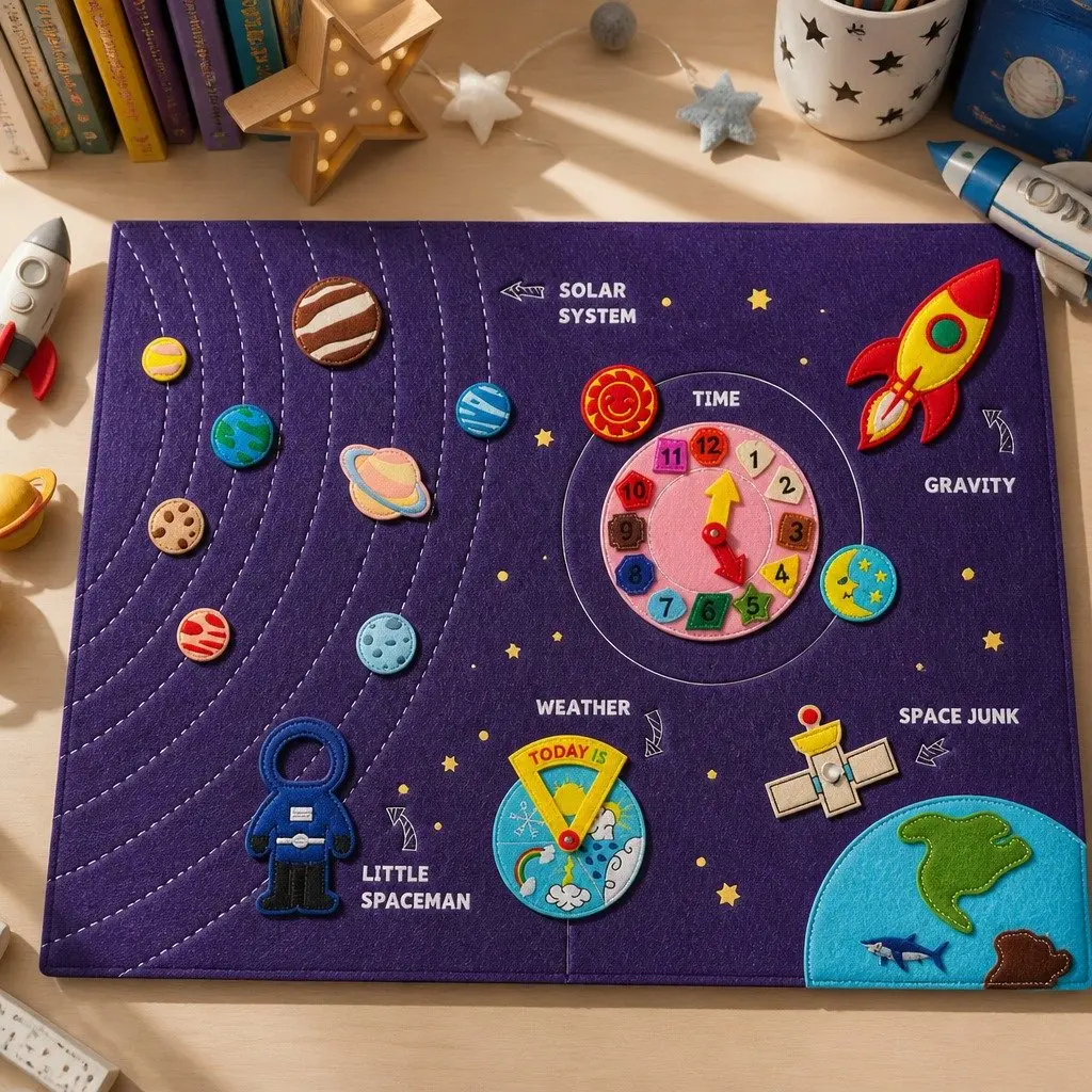 Interactive My Space Book for Kids Ages 4-6 Educational Discovery 24x19.5cm
