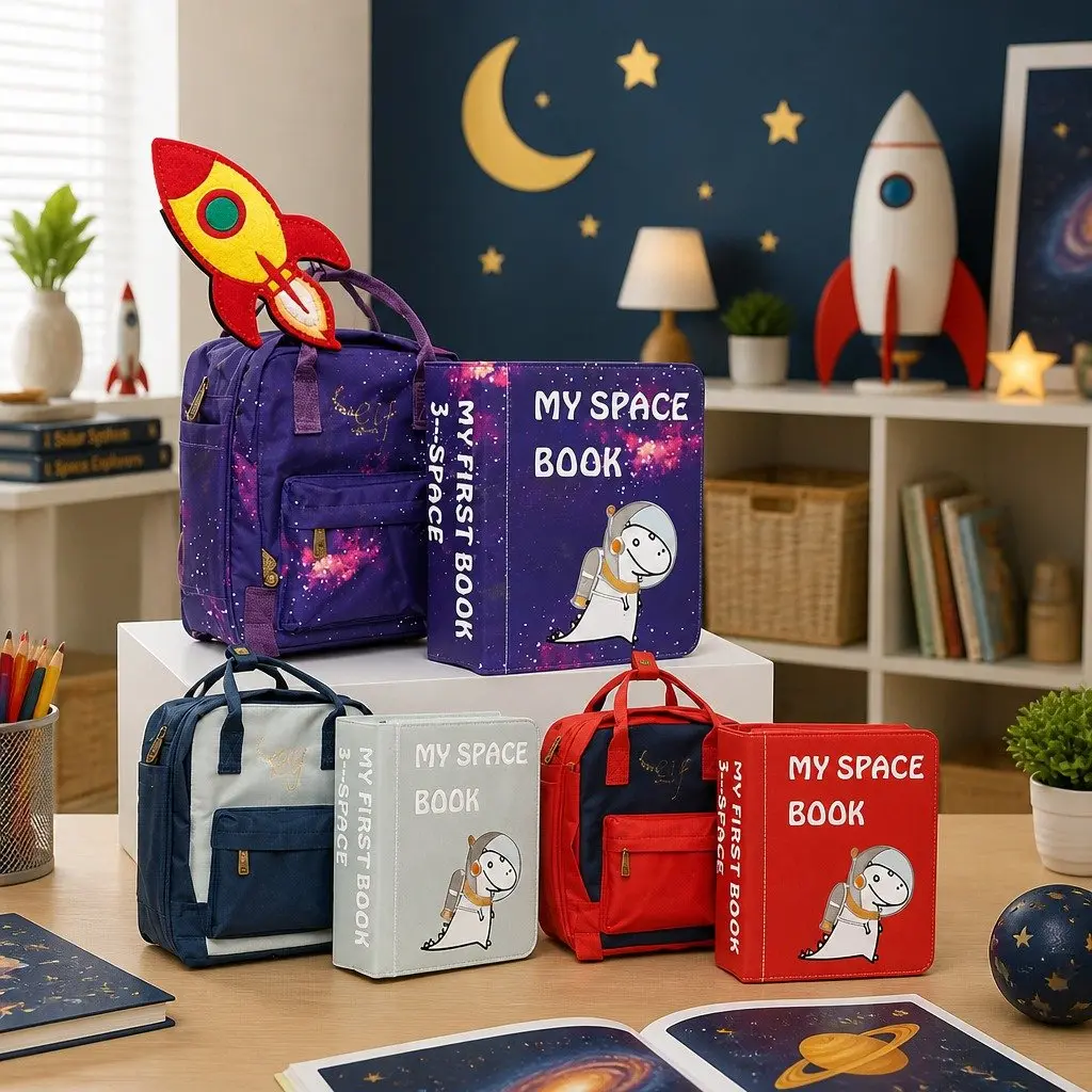 Interactive My Space Book for Kids Ages 4-6 Educational Discovery 24x19.5cm