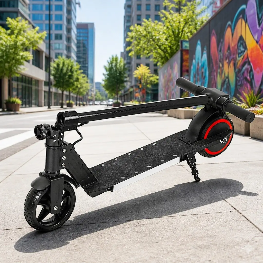 Electric Scooter 130W 16KM/H LED Display Foldable Portable Commuter Rider Black