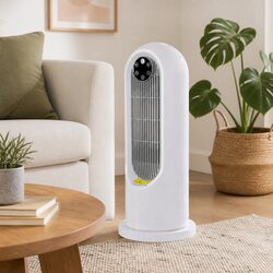 Portable Electric Heater Fan 1200W 3 Speed Oscillating Remote Control Timer