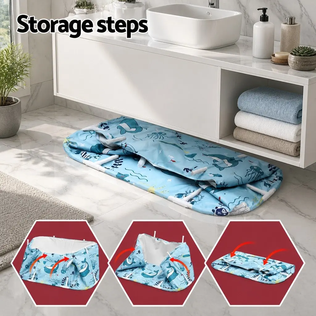Foldable Bathtub Portable Spa 114x62cm