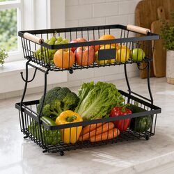Your Perfect 2-Tier Fruit Basket for Fresh Produce