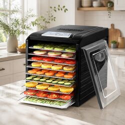 Food Dehydrator 9 Trays Stainless Steel Commercial Beef Jerky Maker Fruit Dryer