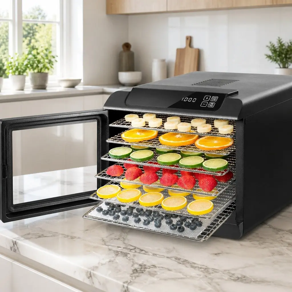 Food Dehydrator with 6 Stainless Steel Trays