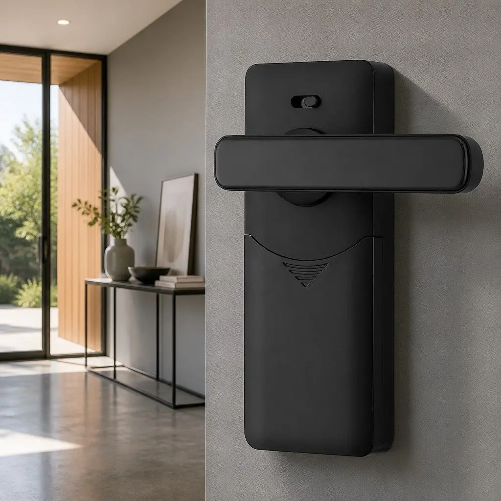 Fingerprint Door Lock Smart Home Electronic Security System Touchpad Black 15cm x 7.5cm x 19cm