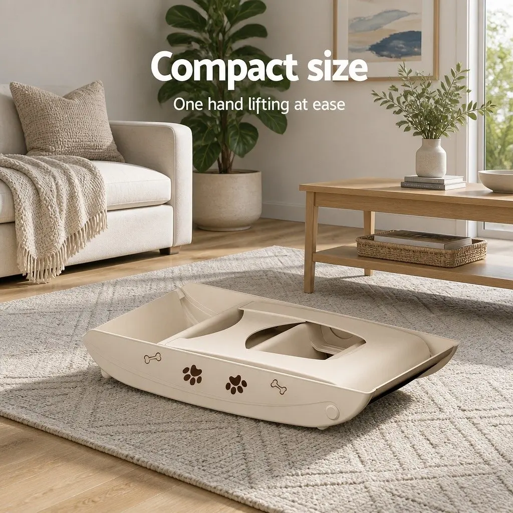 Dog Steps Ramp Portable Foldable Access Beige 62cm x 40cm x 49cm