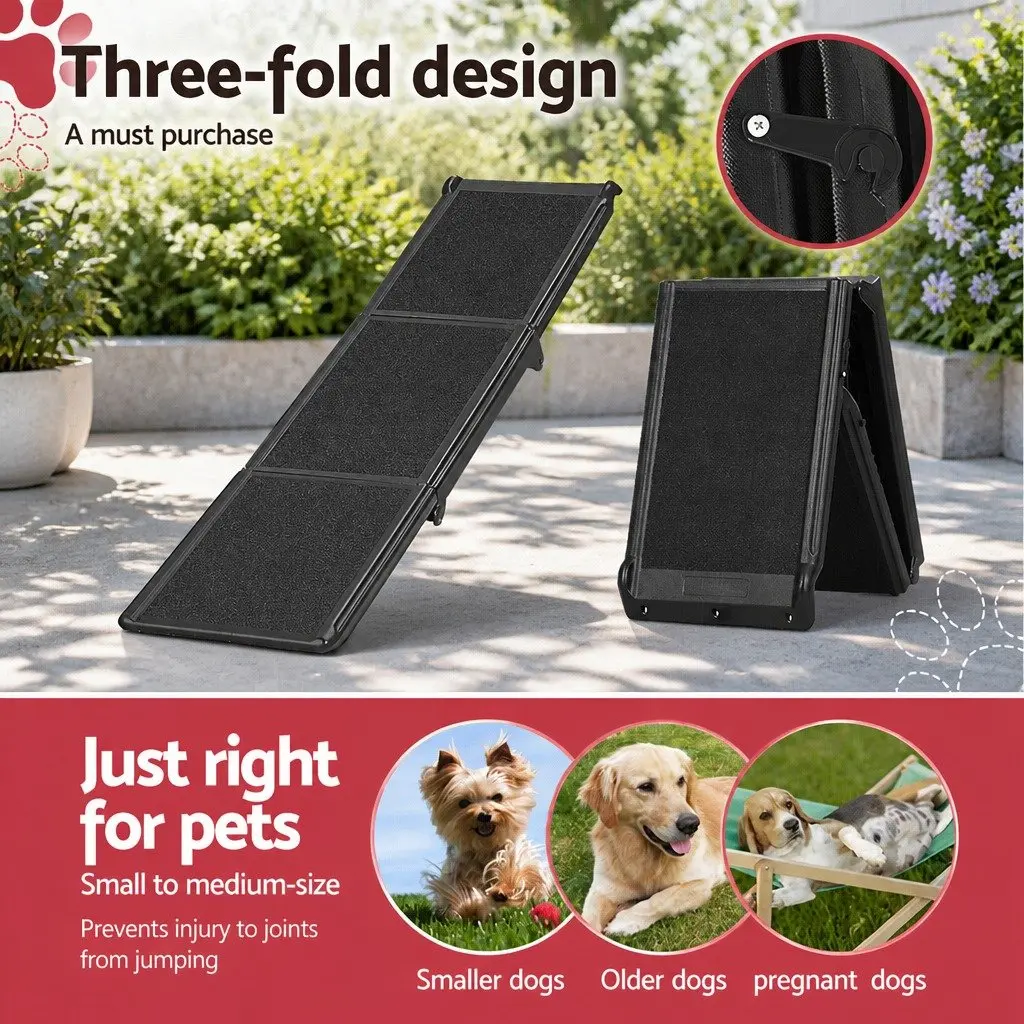 Dog Ramp Foldable Portable Adjustable 182cm for Senior Dogs and Pets with Joint Pain