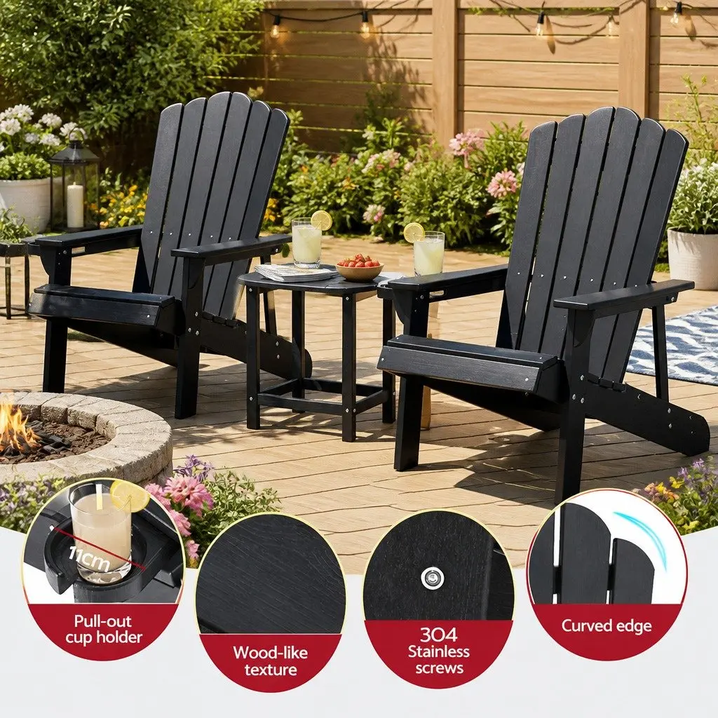 Adirondack Chairs and Table