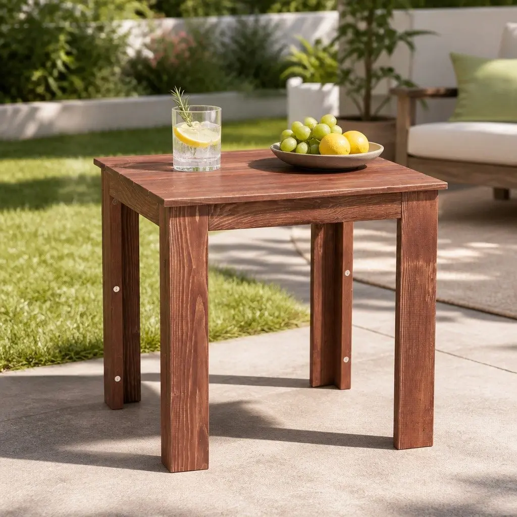 Outdoor Wooden Side Table