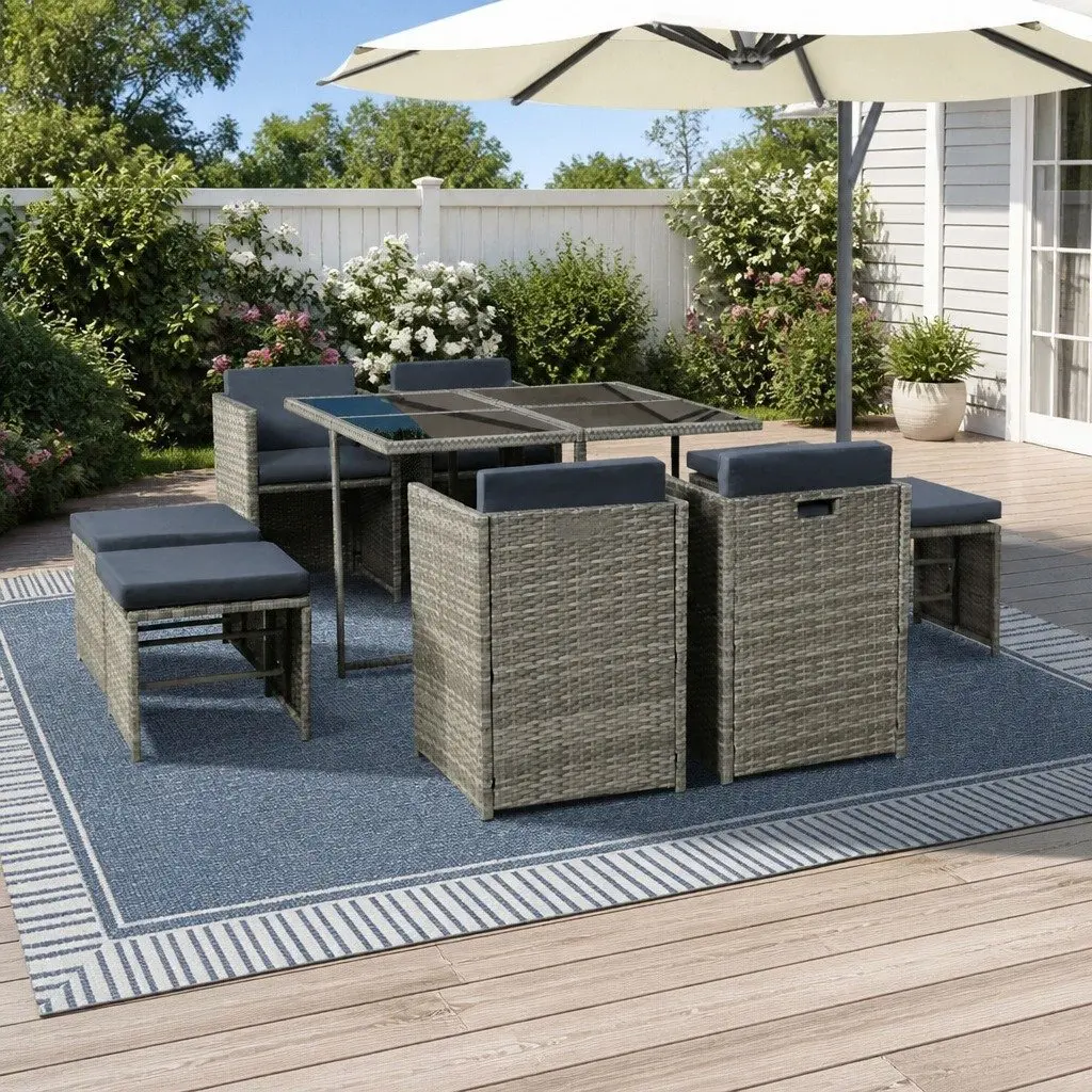 9-Piece Wicker Set