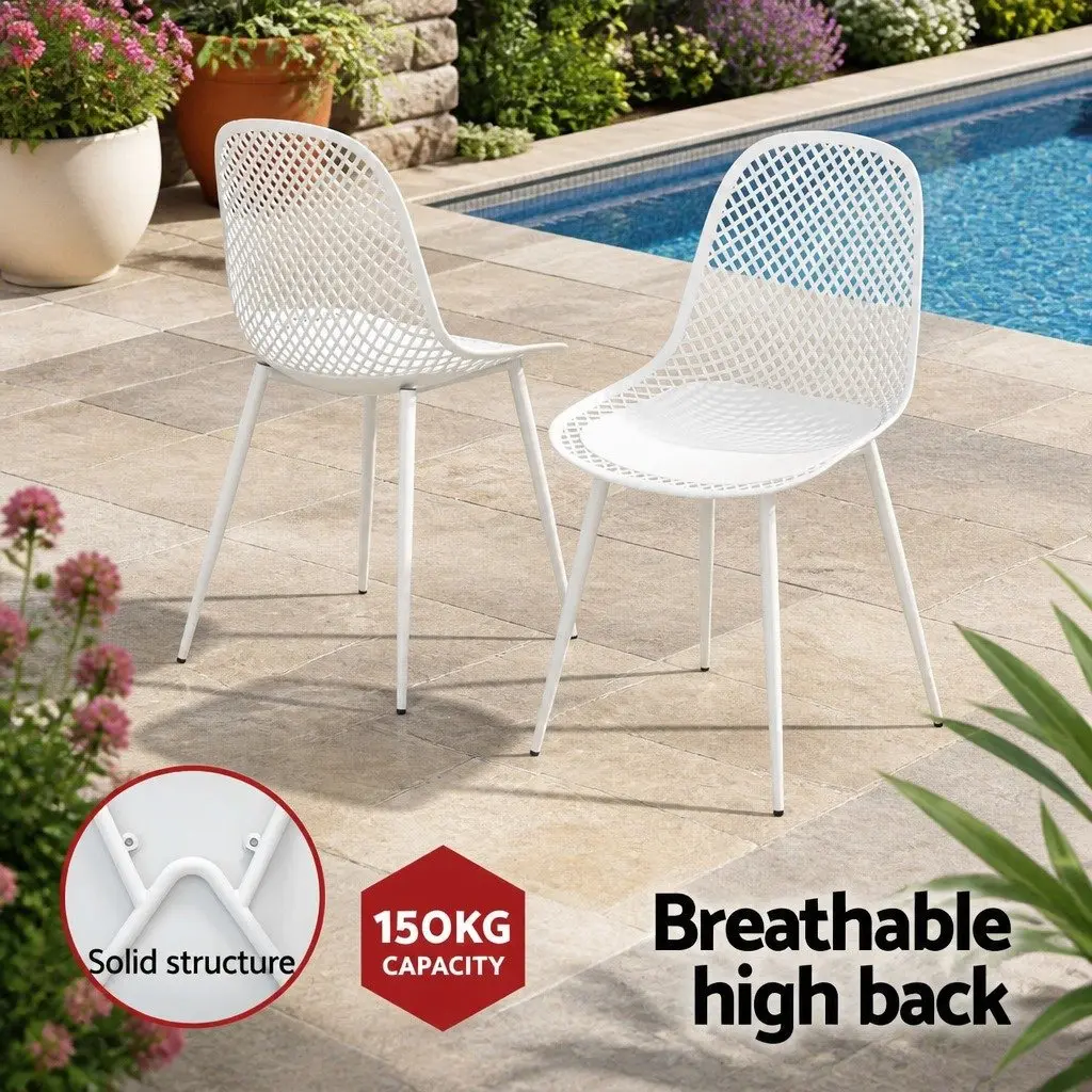 Outdoor Dining Set 5 Piece Table and Chairs Patio Garden Furniture Lattice
