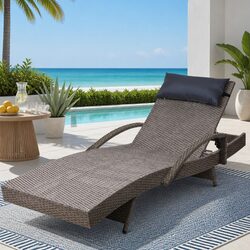 Relax in Style with Our Grey Beige Sun Lounge