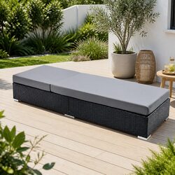 Friendly 2PC Wicker Sun Lounge with Cushions for You