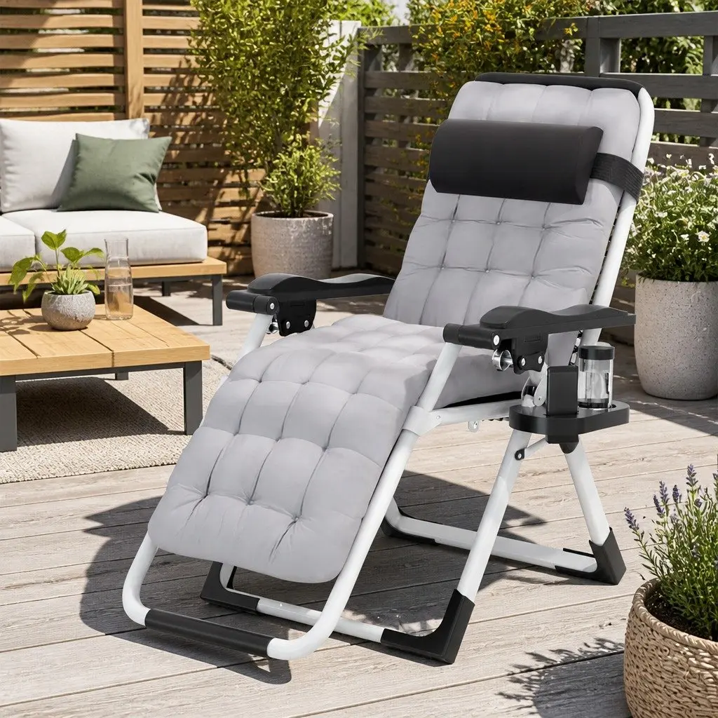 Outdoor Lounger with Zero Gravity Comfort