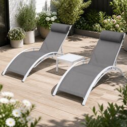 Friendly 3PC Sun Lounger Set for Your Outdoor Space
