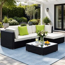 Your Ideal 5-Piece Wicker Sofa Set for Outdoor Living