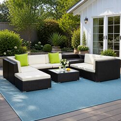 Your New Favorite 9-Piece Outdoor Sofa Set Awaits