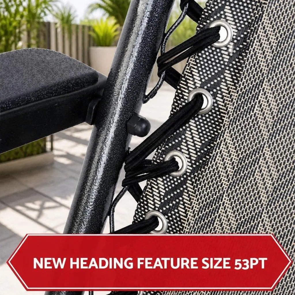 Zero Gravity Chair Adjustable Folding Outdoor Recliner 2PC Grey