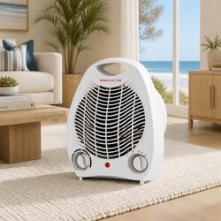 Electric Fan Heater 2000W Portable Indoor Heating Cool Warm Hot Mode Thermostat