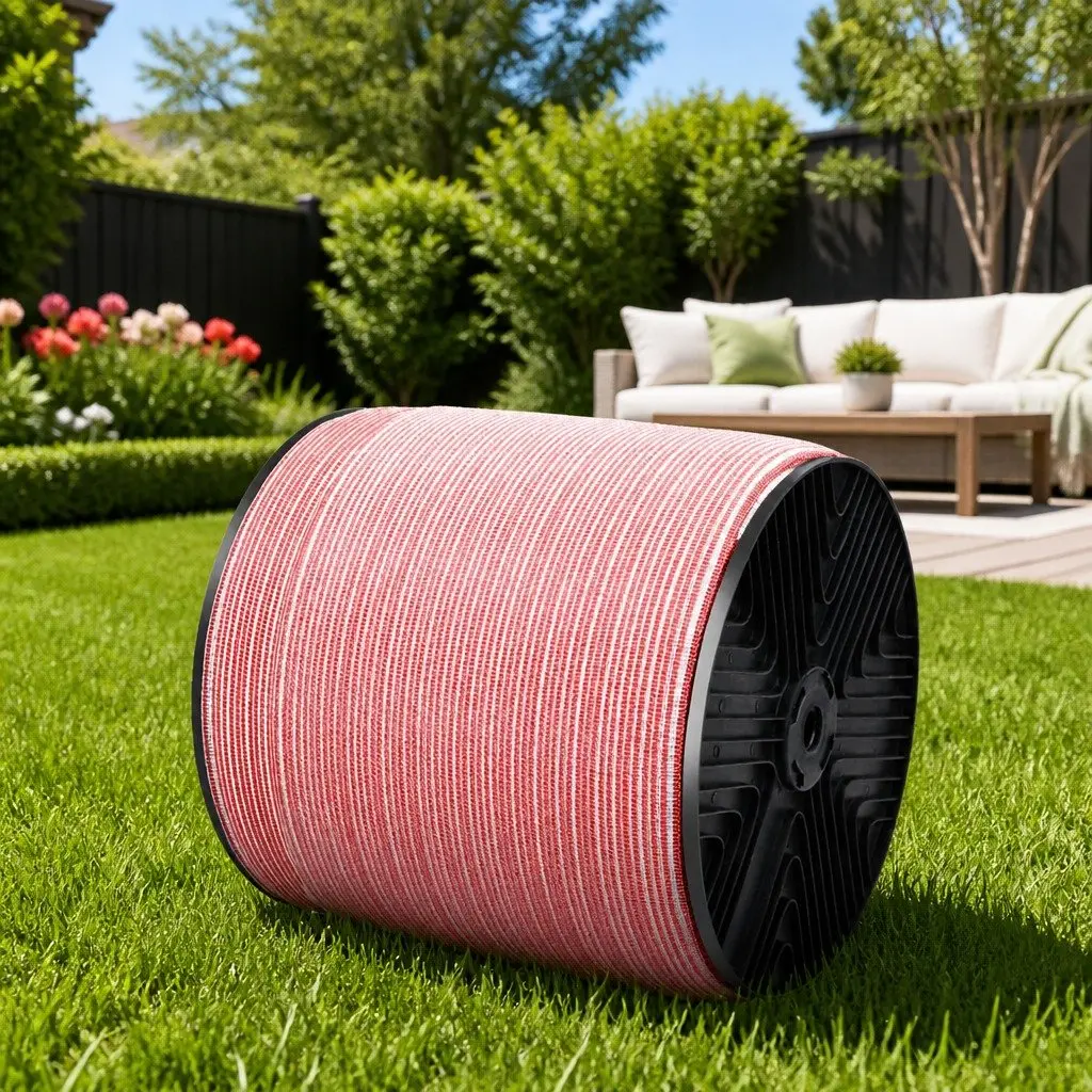 Electric Fence Poly Tape Highly Visible 2000M 12mm Red White
