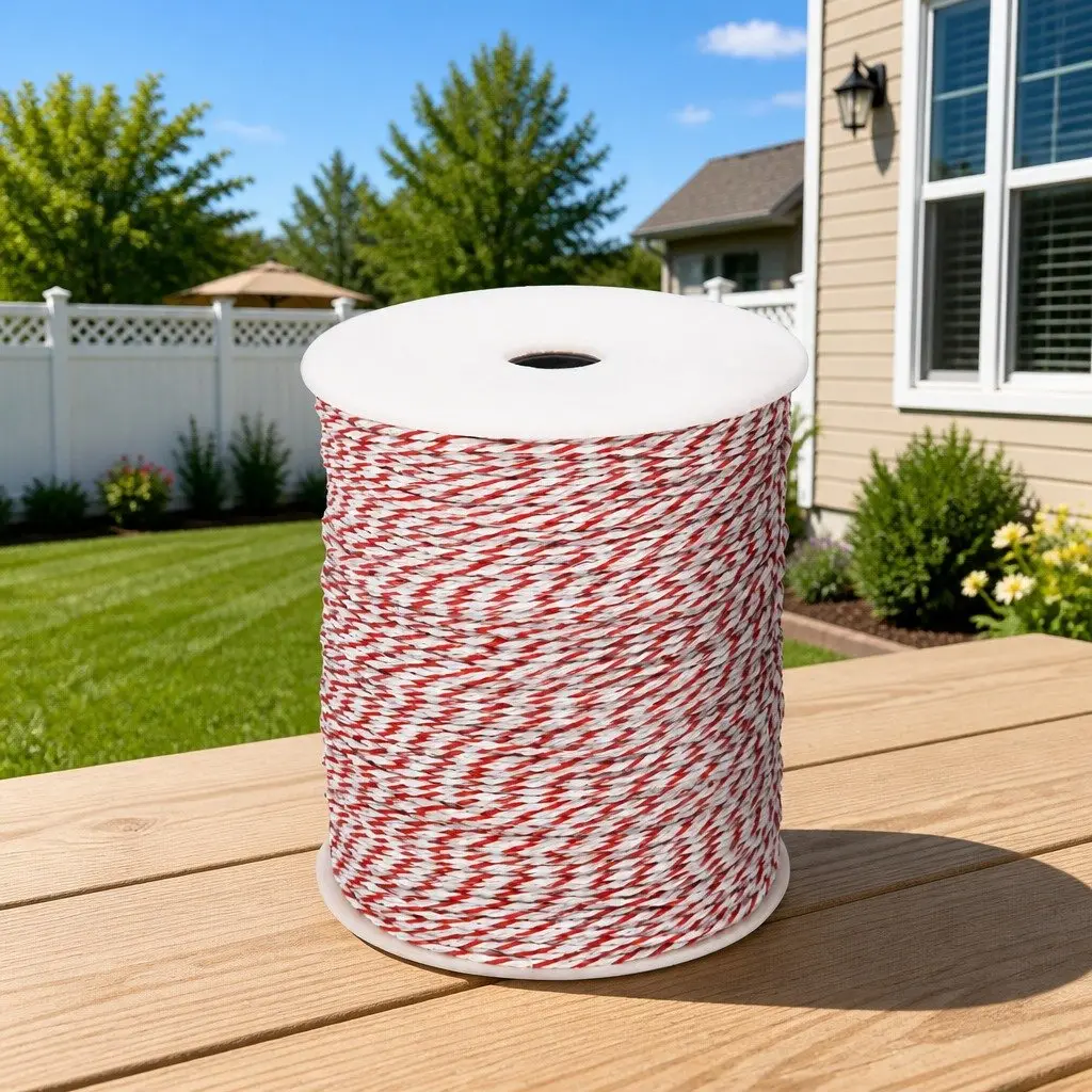 Electric Fence Polytape High Conductivity 500M Red White