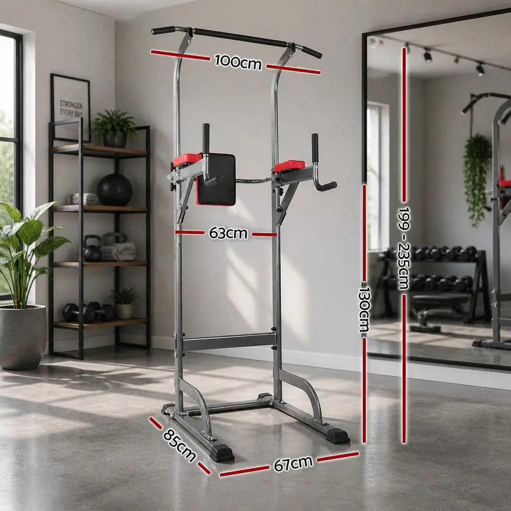 Multi-Function Home Gym Exercise Tower Chin Up Pull Up Bench Press Station 200kg
