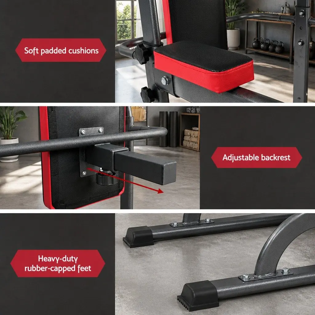 Multi-Function Home Gym Exercise Tower Chin Up Pull Up Bench Press Station 200kg