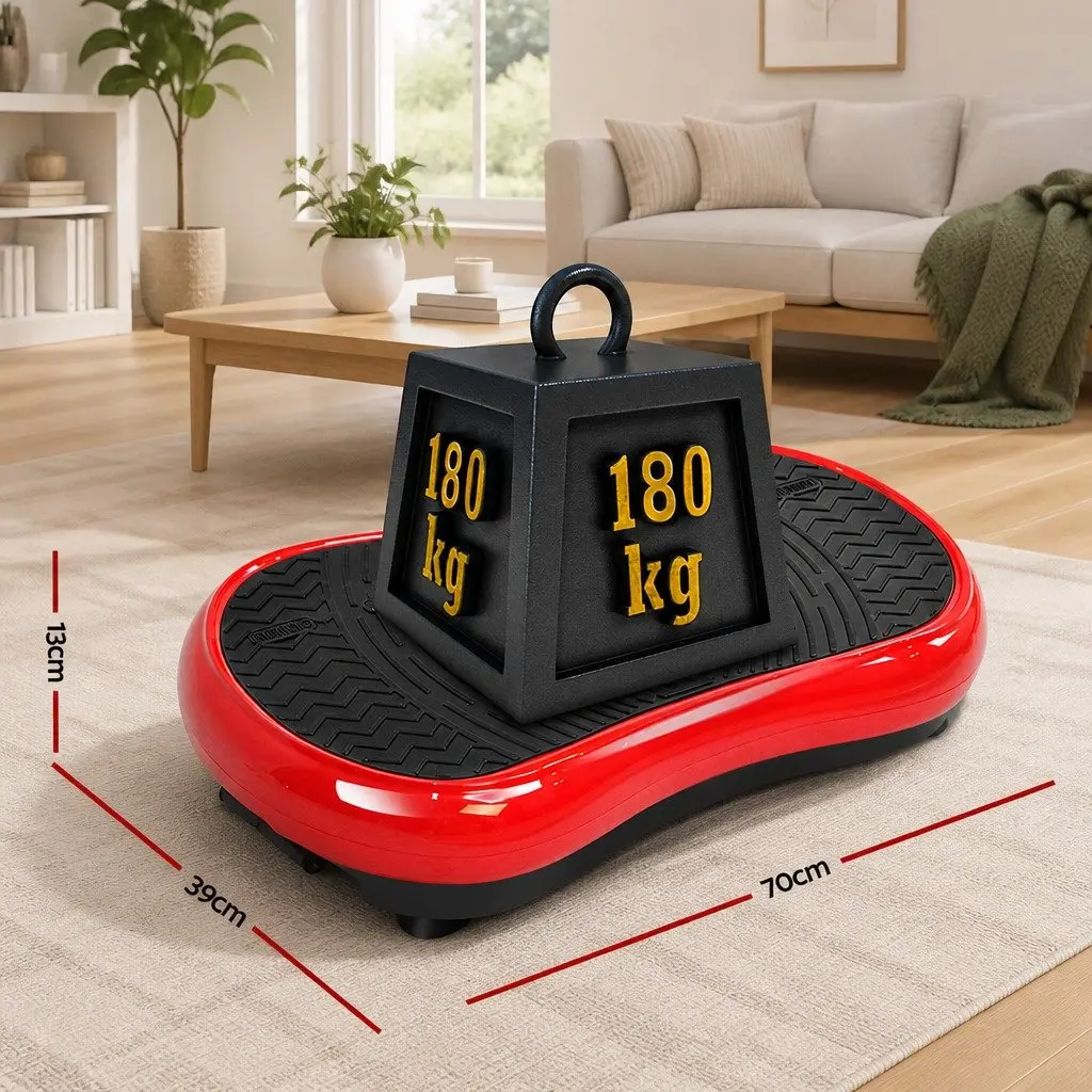 Vibration Exercise Machine Compact Home Gym Trainer with Resistance Bands 70 x 39 x 13cm