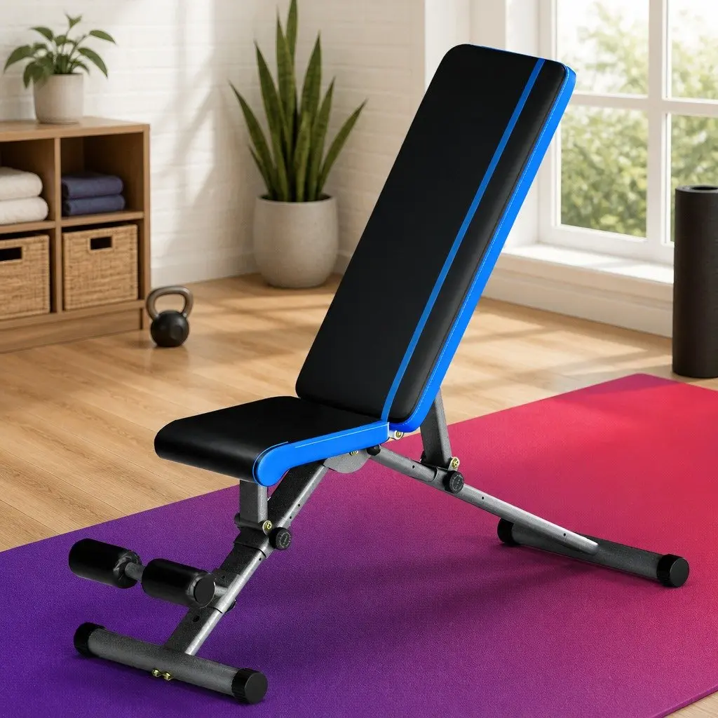 Adjustable Weight Bench FID Home Gym Press Fitness 330kg Capacity Blue