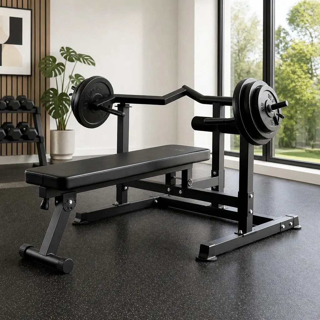 Chest Press Machine Home Gym Equipment Folding Workout Bench Independent Arms