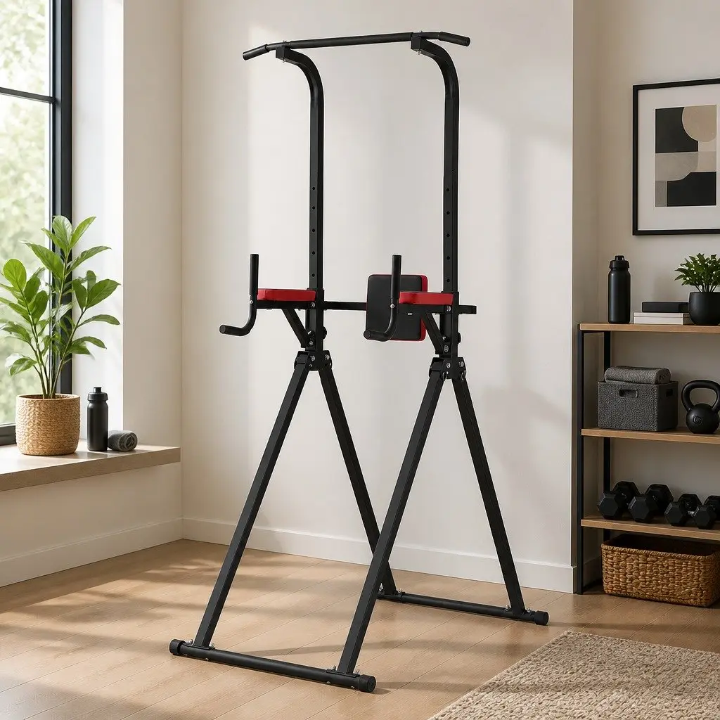 Folding Chin Up and Dip Station for Fitness