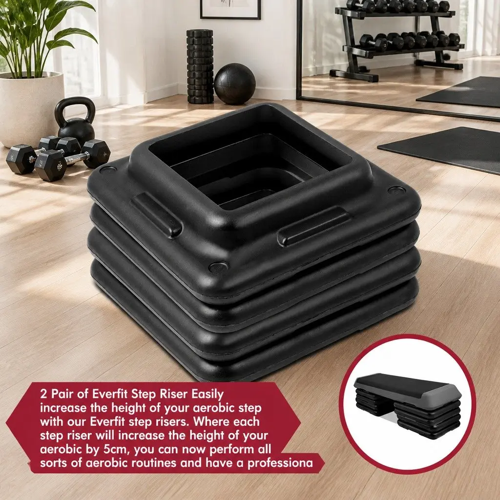 Aerobic Step Riser Adjustable Height 5cm Non-Skidding Pads Set of 4