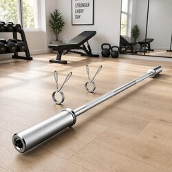 Olympic Barbell Training Bar Home Gym Weightlifting Equipment 80kg Capacity