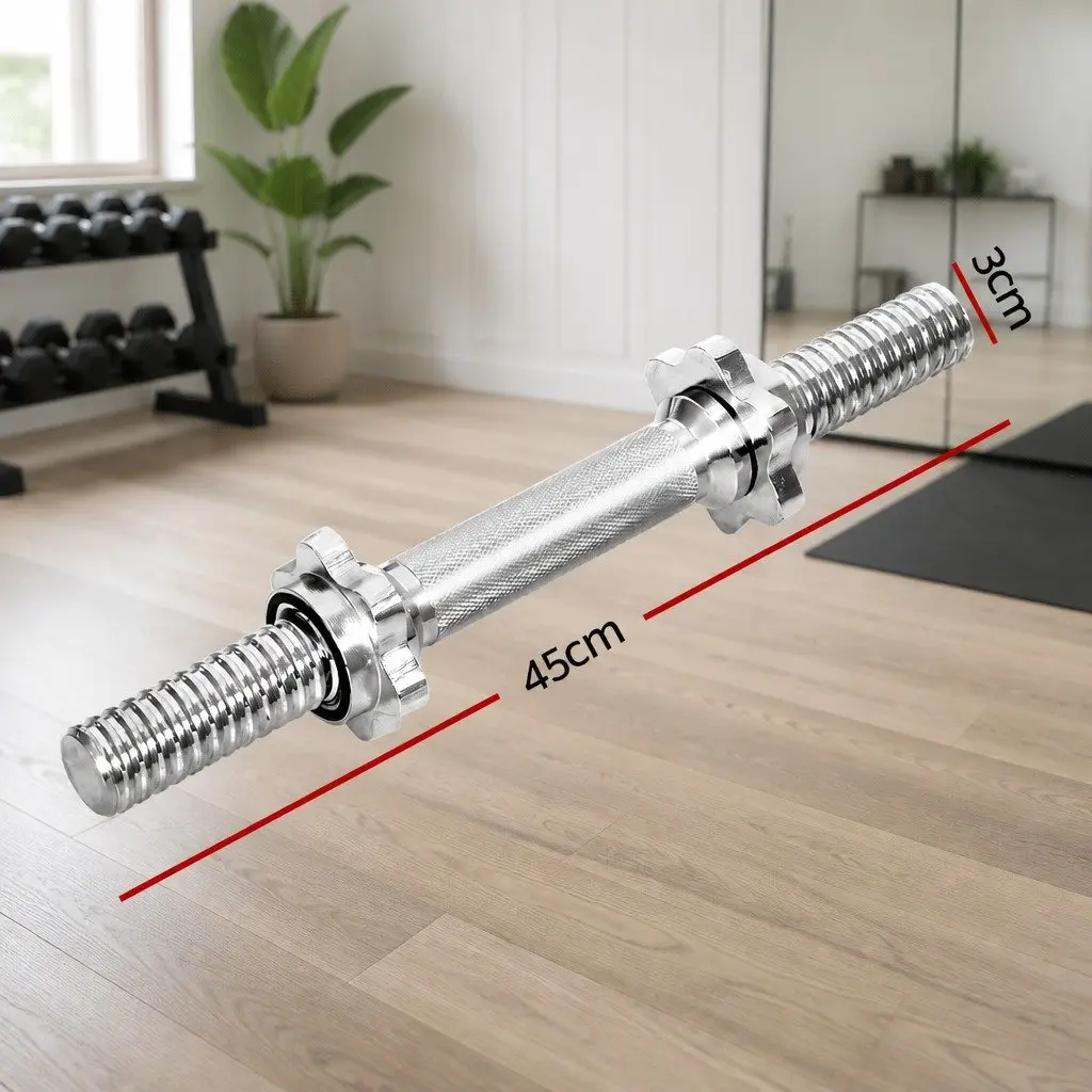 Dumbbell Bar Chrome Plated Steel 45cm