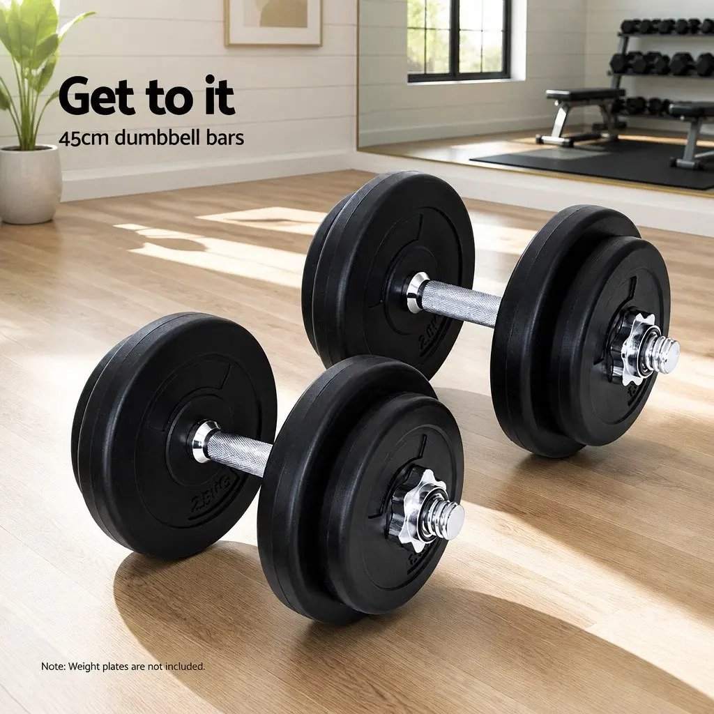 Dumbbell Bar Chrome Plated Steel 45cm