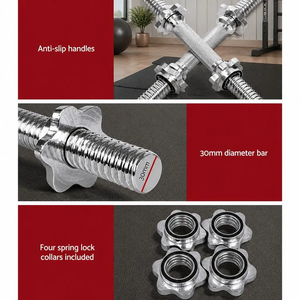 Dumbbell Bar Chrome Plated Steel 45cm