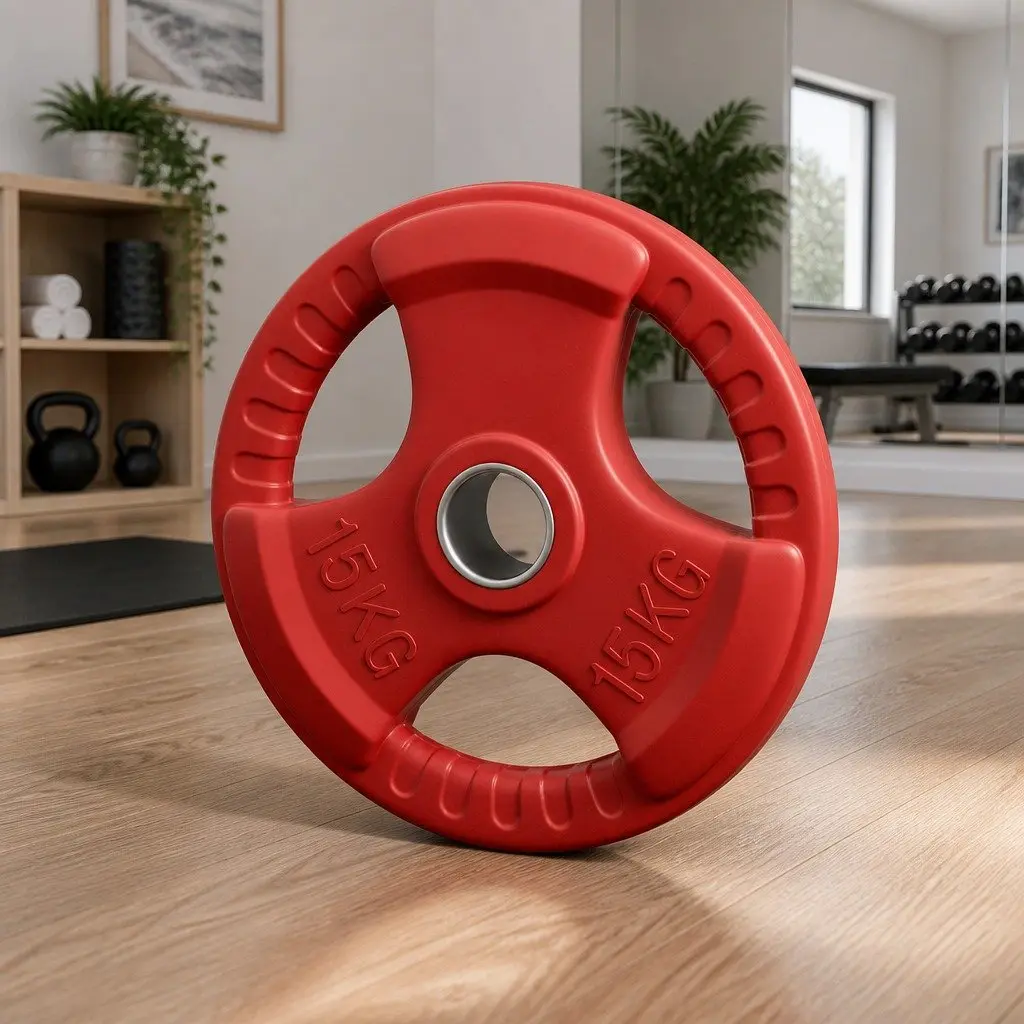 15kg Cast Iron Weight Plate with Rubber Coating