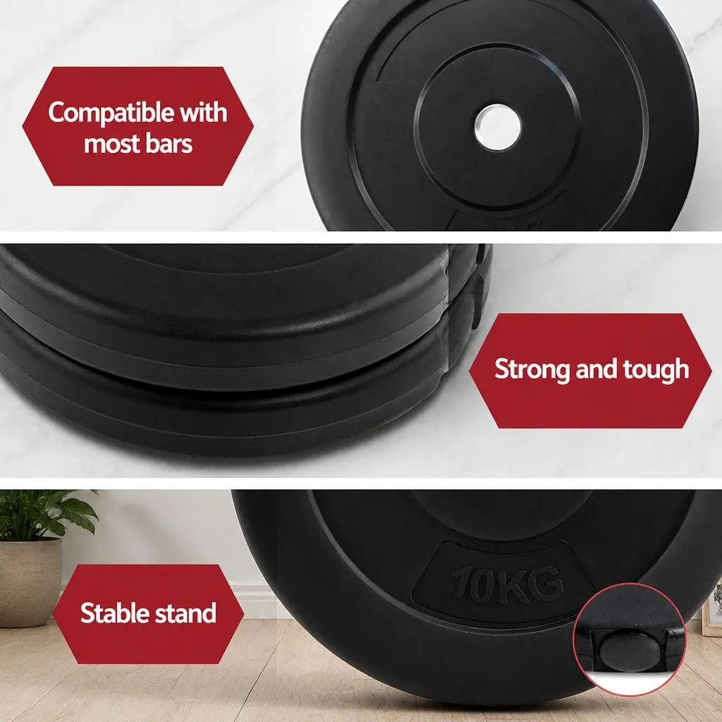 30kg Barbell Weight Plates Rubber Surface Standard 31mm