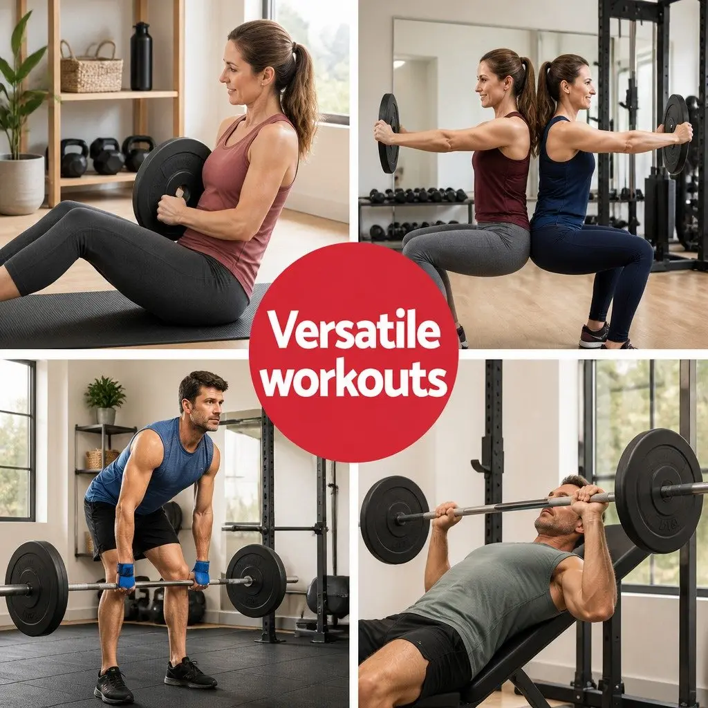 Standard Weight Plates Cast Cement 2 Piece 10kg Rubber Surface Home Gym Black