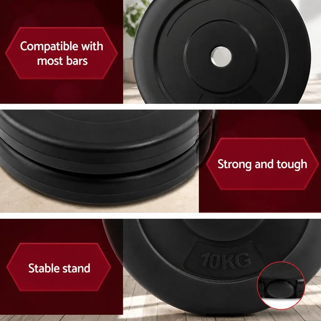 40kg Barbell Weight Plates Standard 31mm Diameter Home Gym Press Fitness