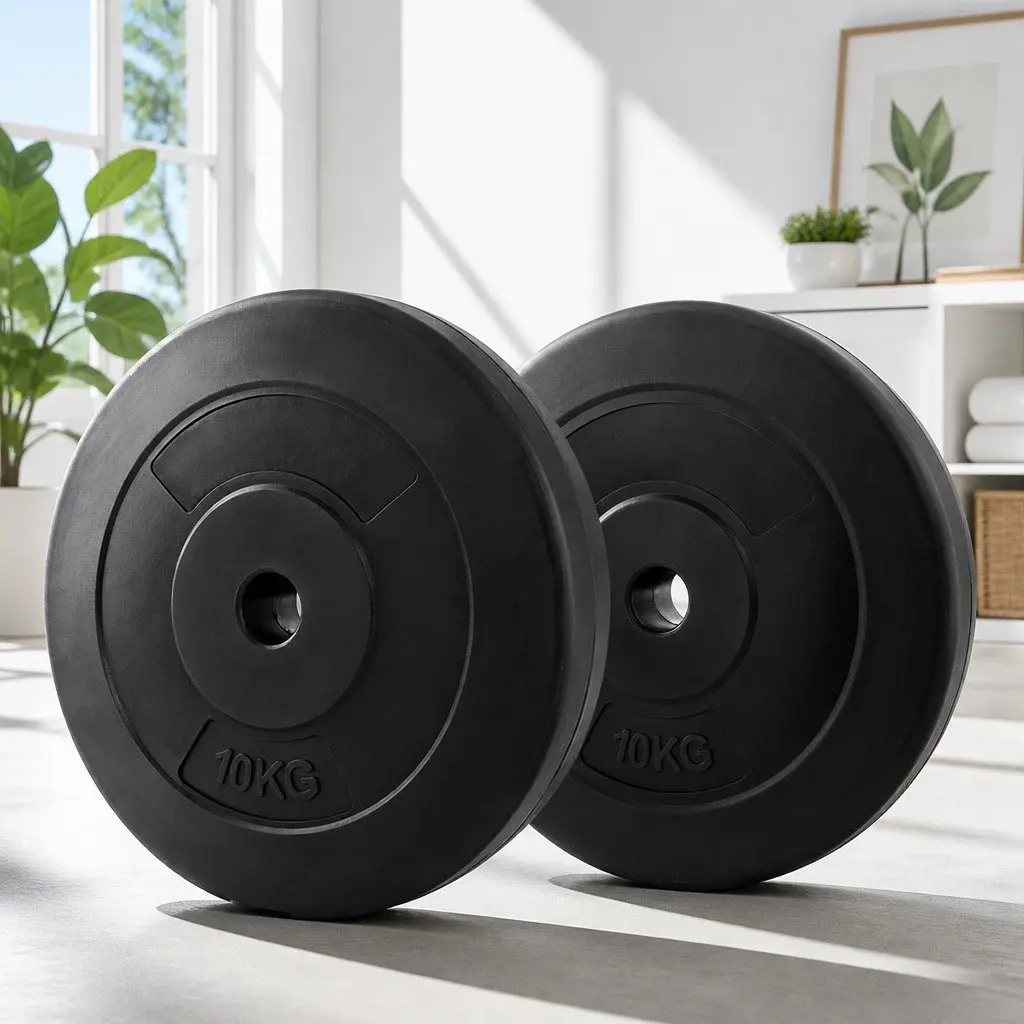 Barbell Weight Plates Standard 31mm Heavy-duty Rubber Surface 80kg Home Gym Free Weights Exercise Set
