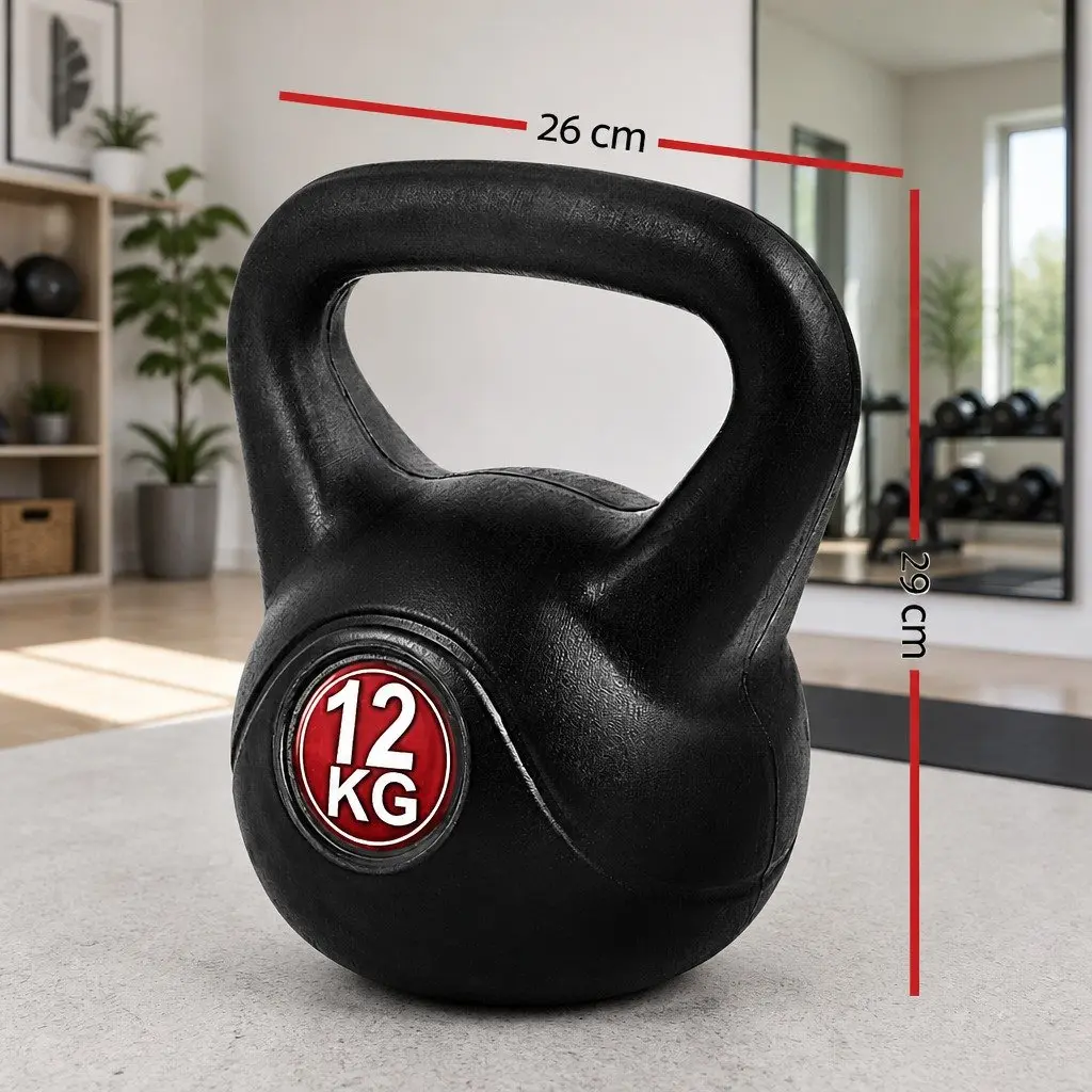 12kg Kettlebell Home Gym Weight Training Strength Building Fitness Exercise