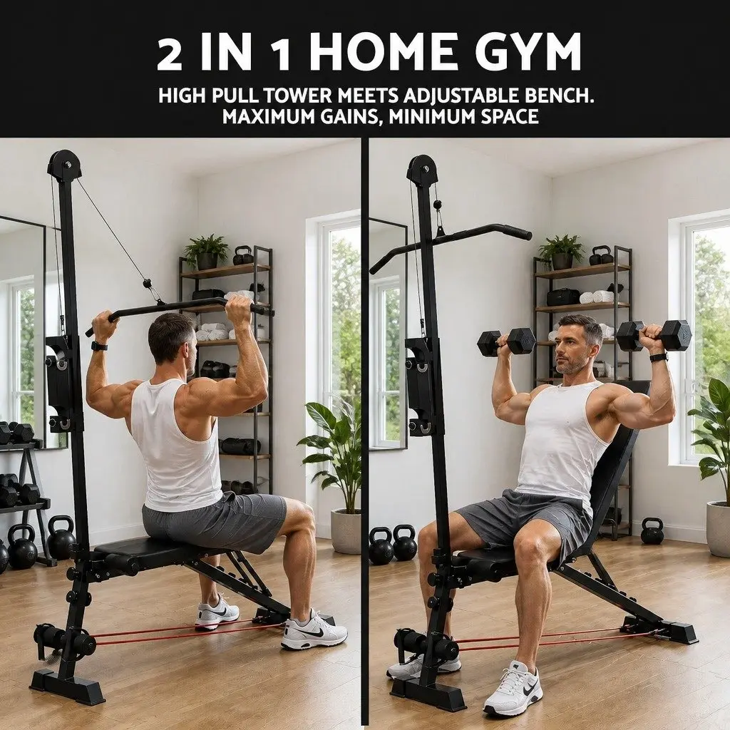 Adjustable Weight Bench Multi-Function Foldable Home Gym Training FID