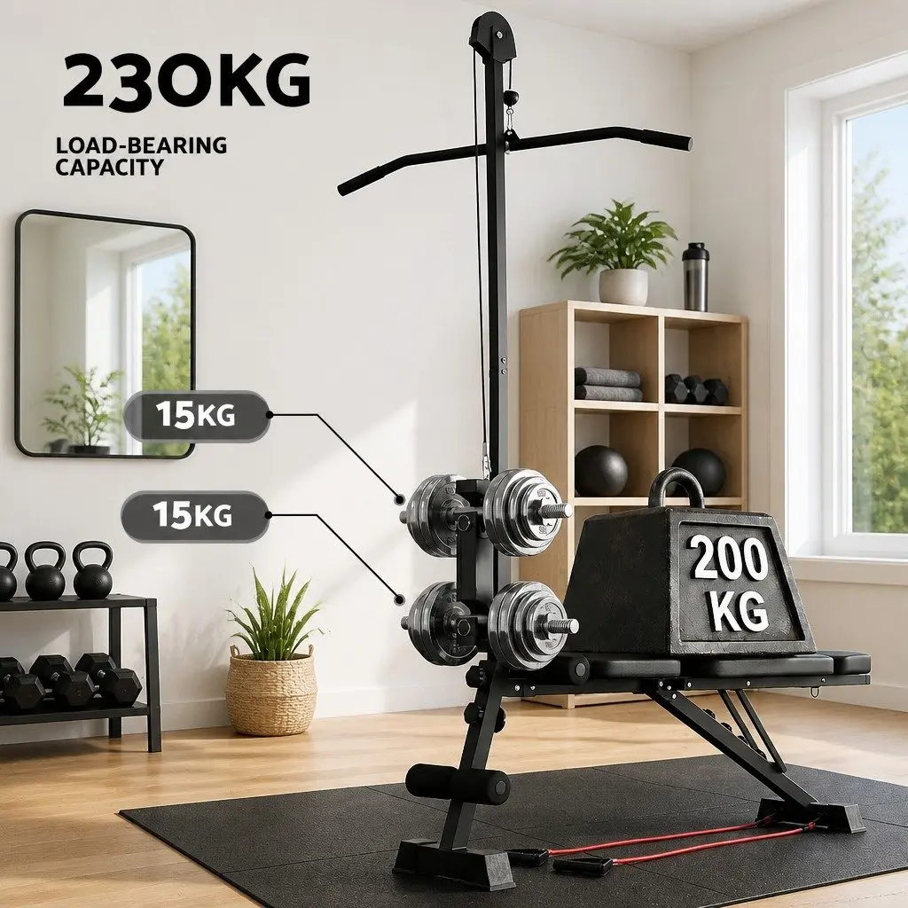 Adjustable Weight Bench Multi-Function Foldable Home Gym Training FID