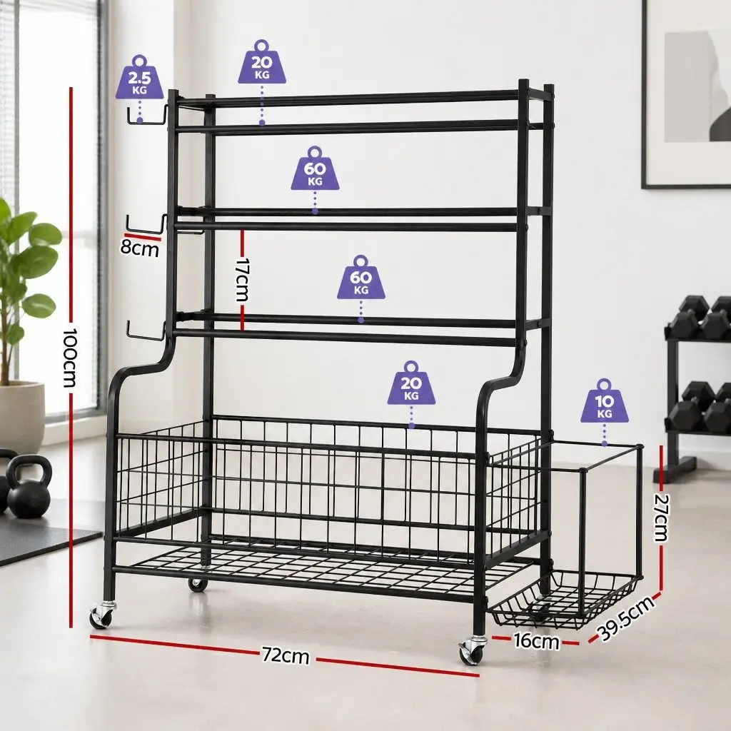 Dumbbell Rack Weight Storage Home Gym Equipment Black Vertical Organizer